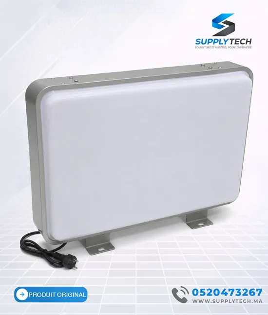 Panneau Lumineux Double Face LED 50 × 38 cm – Étanche, Installation Murale – Image 8