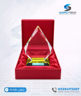 Trophée en cristal forme goutte – 20 × 11,5 cm – Avec coffret rouge – Image 6